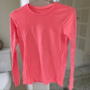 Gap Fit long sleeve pink activewear top